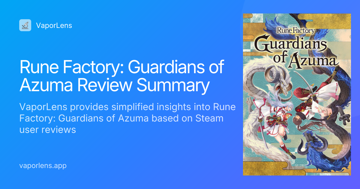 Rune Factory: Guardians of Azuma Review Summary | VaporLens