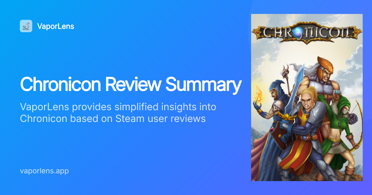 Is Chronicon Worth It? Steam Reviews Analysis | VaporLens