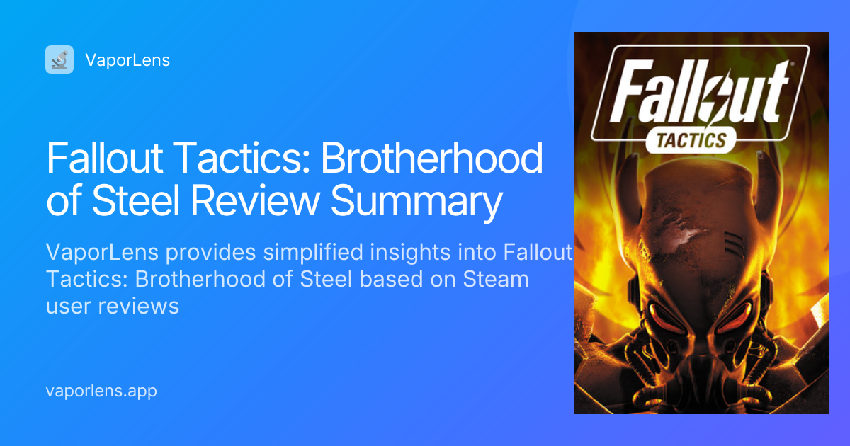 Fallout Tactics Brotherhood of Steel Review Summary VaporLens